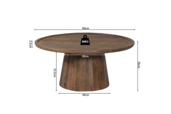 Salontafel Jules 80x36 cm