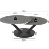 Rousseau 3600-1 Salontafel table basse Nara 10 Salontafel Nara