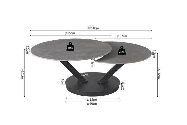 Rousseau 3600-1 Salontafel table basse Nara 10 Salontafel Nara