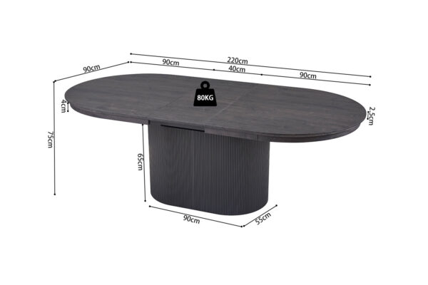 Uitschuifbare Tafel Lagos 220cm