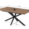 Rousseau 52160-3 Tafel table Kos 14 Uitschuifbare Tafel Kos