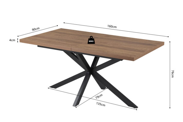 Rousseau 52160-3 Tafel table Kos 14 Uitschuifbare Tafel Kos