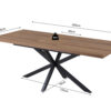 Rousseau 52160-3 Tafel table Kos 15 Uitschuifbare Tafel Kos