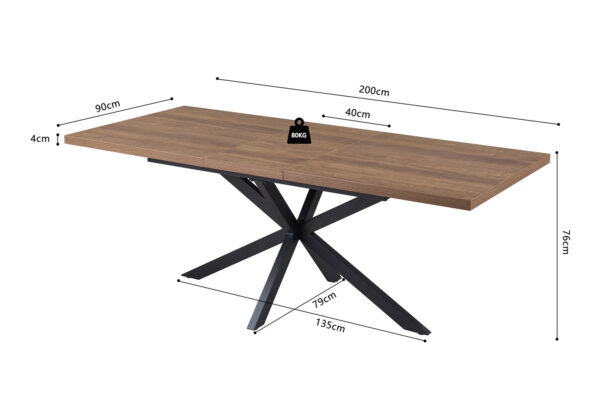 Rousseau 52160-3 Tafel table Kos 15 Uitschuifbare Tafel Kos