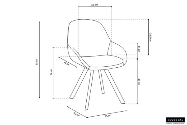 Rousseau 9415-15 stoel chaise Jan 6 Stoelen Jan