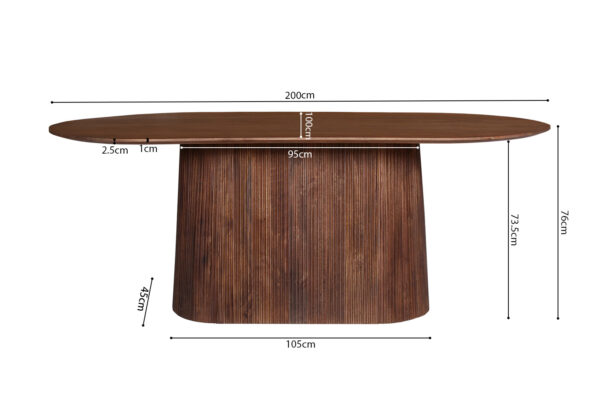 Rousseau 51720-1 Tafel table Migual 6 Tafel Miguel lichtbuin