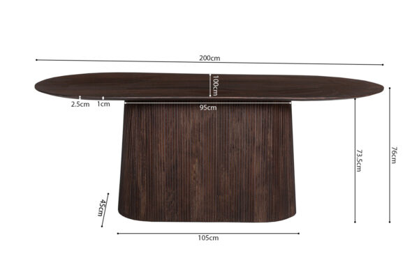 Tafel Miguel donkerbruin