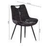 Stoelen Nina in fluweel
