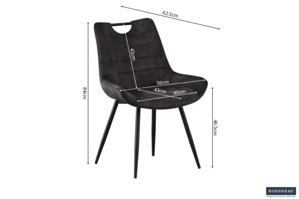 Stoelen Nina in fluweel