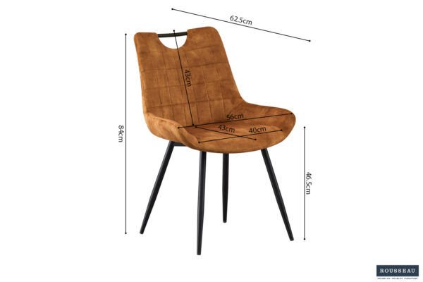 Stoelen Nina in fluweel