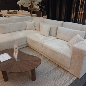 Hoeksalon Vigo bouclé Beige