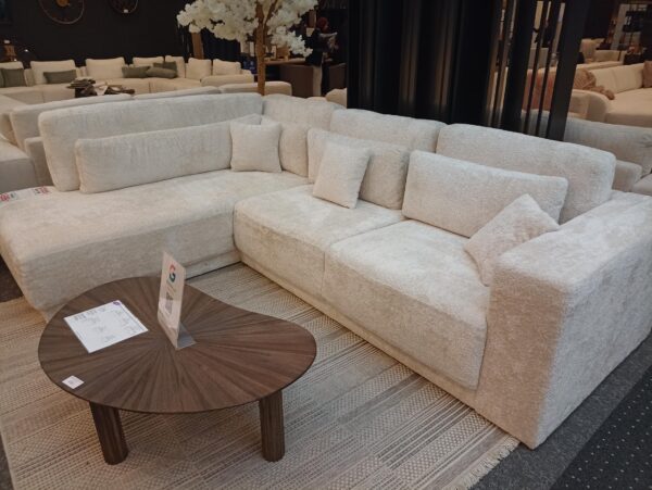 Hoeksalon Vigo bouclé Beige