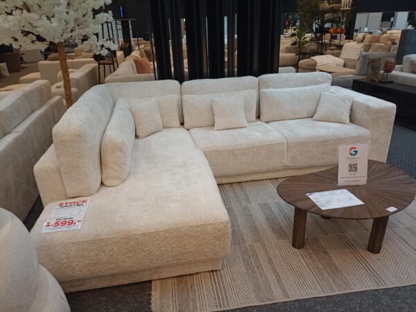 Hoeksalon Vigo bouclé Beige