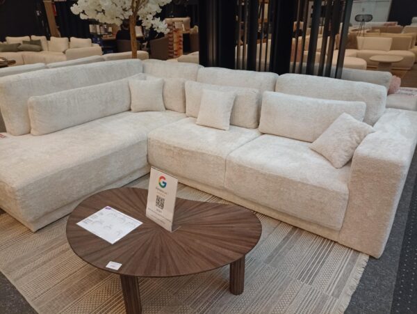 Hoeksalon Vigo bouclé Beige