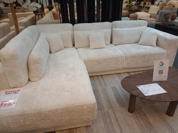 Hoeksalon Vigo bouclé Beige