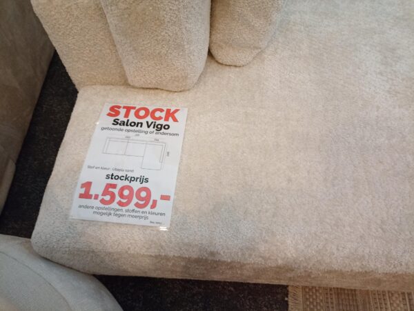 Hoeksalon Vigo bouclé Beige